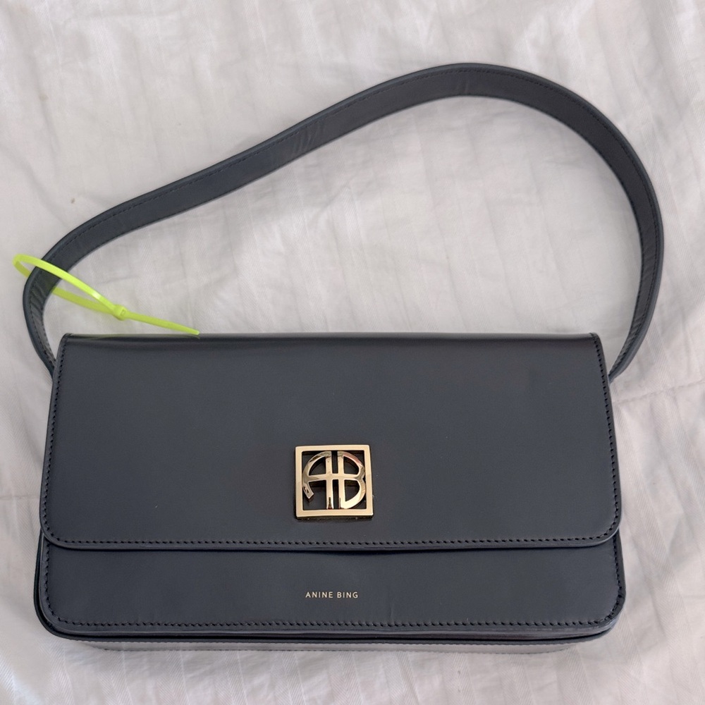 Anine Bing Grey Leather Shoulder Bag – One-of-a-Kind Sample